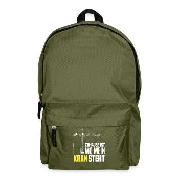 Kran Kranführer - Rucksack - Olivgrün - Vorne