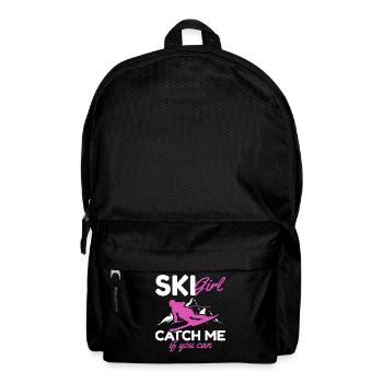Skifahrer Ski Girl Catch me if you can Skiing Girl - Rucksack - Schwarz - Vorne
