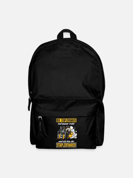 Staplerfahrer Spruch Gabelstapler Geschenk - Rucksack - Schwarz