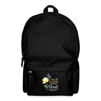 Christian Bible Verse Butterfly - Rucksack - Schwarz - Vorne