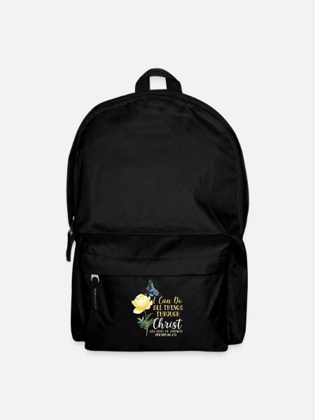 Christian Bible Verse Butterfly - Rucksack - Schwarz