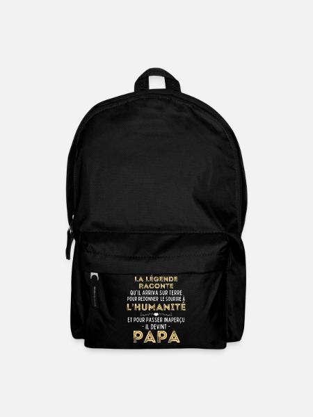 La Légende Raconte - Humour Papa - Cadeau Papa - Sac à dos - noir
