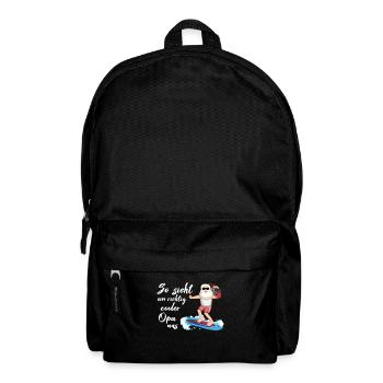 So sieht ein richtig cooler Opa aus - Großvater - Rucksack - Schwarz - Vorne