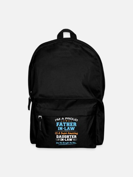 Daughter In Law Funny Fathers Day Christmas Father - Backpack - black