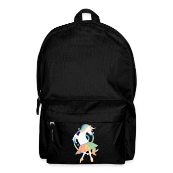 Unicorn Ballerina Rainbow Cute Unicorn Dancing - Backpack - black - Front