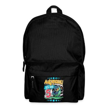 5. Geburtstag 5 Jahre Dinosaurier T Rex - Rucksack - Schwarz - Vorne