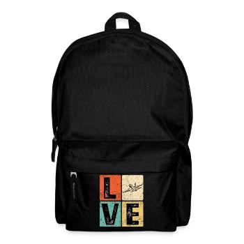 Vintage Love Airplane for Airplane Airline Pilot - Rucksack - Schwarz - Vorne