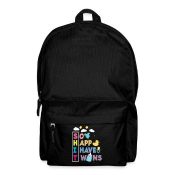 Gemini Birth Pregnancy Announcement - Backpack - black - Front