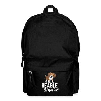 beagle dad - papa - Vater - Rucksack - Schwarz - Vorne