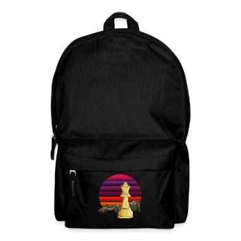 Chess Chessboard Checkmate Chess pieces King - Backpack - black - Front