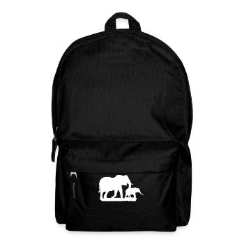 Elephant Africa Animal Motif Empreinte Animal Motif - Sac à dos - noir - Devant