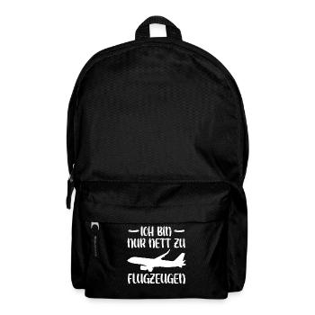 Flugzeuge Modellflieger Flugzeug Pilot - Rucksack - Schwarz - Vorne