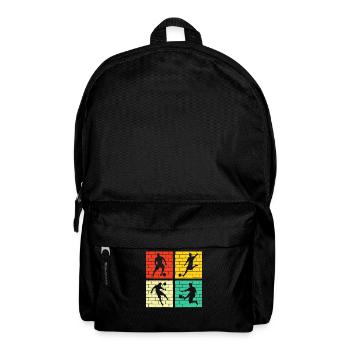 Fußball Fußballer Retro - Rucksack - Schwarz - Vorne