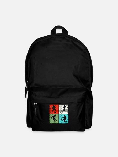 Fußball Fußballer Retro - Rucksack - Schwarz
