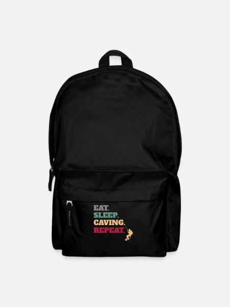 Manger le sommeil Spéléologie Répéter - Sac à dos - noir