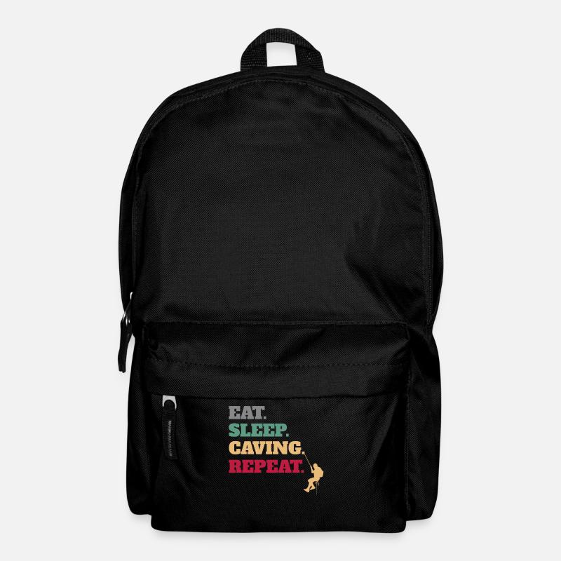 Eat Sleep Caving Repeat - Rucksack - Schwarz