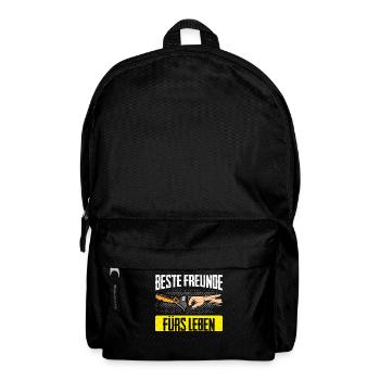 Beste Freunde Baggerfahrer Baggern Bagger Geschenk - Rucksack - Schwarz - Vorne