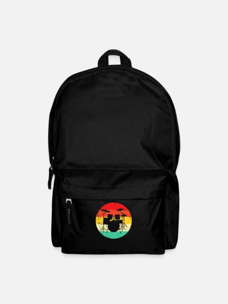 Schlagzeug Retro - Rucksack - Schwarz