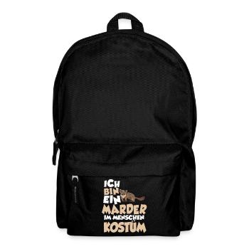 Marder Menschen Kostüm - Rucksack - Schwarz - Vorne