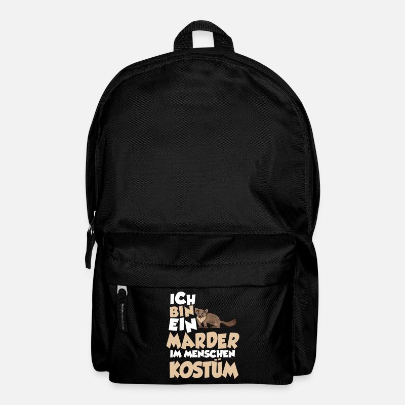 Marder Menschen Kostüm - Rucksack - Schwarz