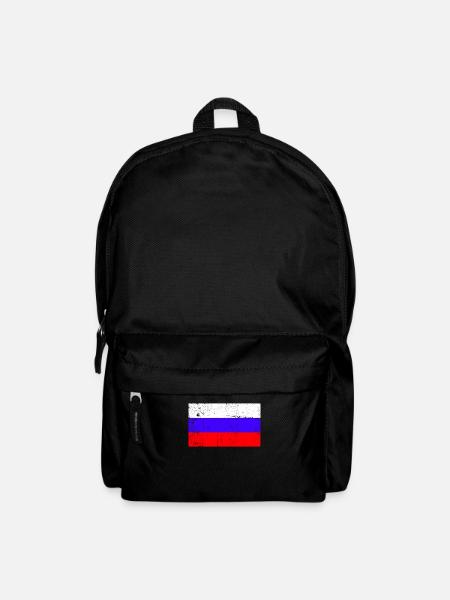 Russland Flagge Vintage - Rucksack - Schwarz