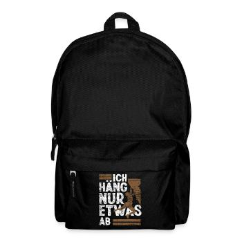 Ich Häng Nur Etwas Ab Bouldern - Rucksack - Schwarz - Vorne