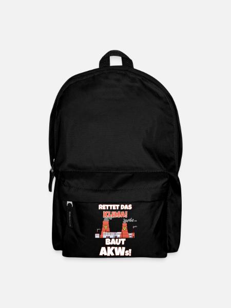 Klimawandel Atomkraft Rettet Das Klima. Baut AKWs! - Rucksack - Schwarz