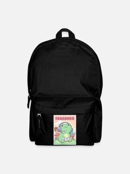 Cottagecore Esthétique Kawaii Frog Gamer Frogamer G - Sac à dos - noir