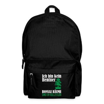 Rentner Ruhestand Bonsai Baum Spruch Geschenk - Rucksack - Schwarz - Vorne