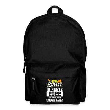 Ruhestand Rente Lehrer 2022 - Rucksack - Schwarz - Vorne