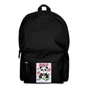 Japanese Aesthetic Kawaii Panda Bear Strawberry Milk G - Backpack - black - Front