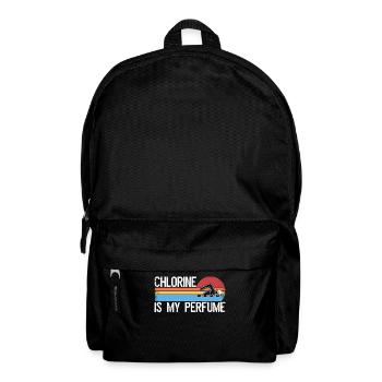 Lustig Schwimmen Schwimmer Chlorine Is My Perfume - Rucksack - Schwarz - Vorne
