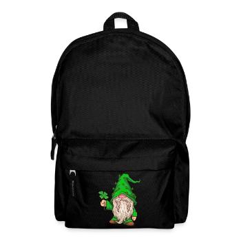 Dwarf holds cloverleaf - St Patrick's Day - Backpack - black - Front