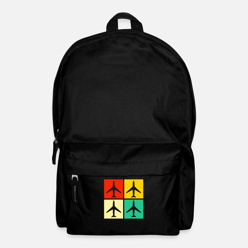 Airplane airplane lover retro - Backpack - black