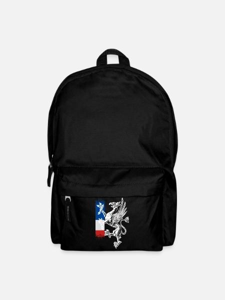stehender Greif blau weiss rot Rostock - Rucksack - Schwarz