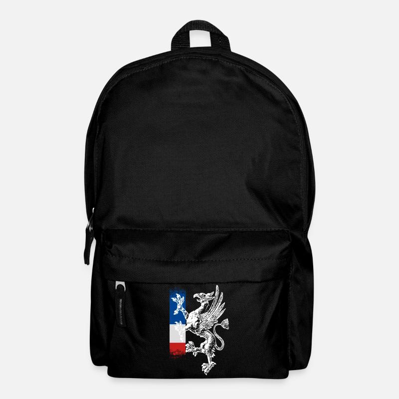 stehender Greif blau weiss rot Rostock - Rucksack - Schwarz