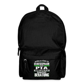 PTA Selbstgespräche Kompetente Beratung Lustig - Rucksack - Schwarz - Vorne