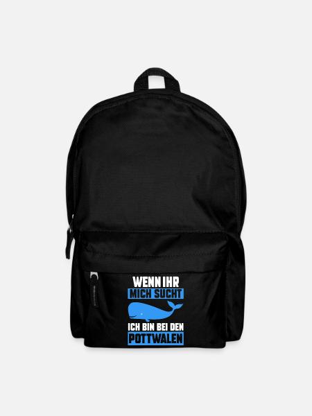 Pottwal - Rucksack - Schwarz