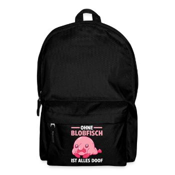 Blobfisch - Rucksack - Schwarz - Vorne