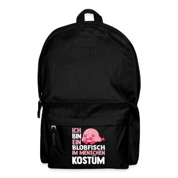 Blobfisch - Rucksack - Schwarz - Vorne