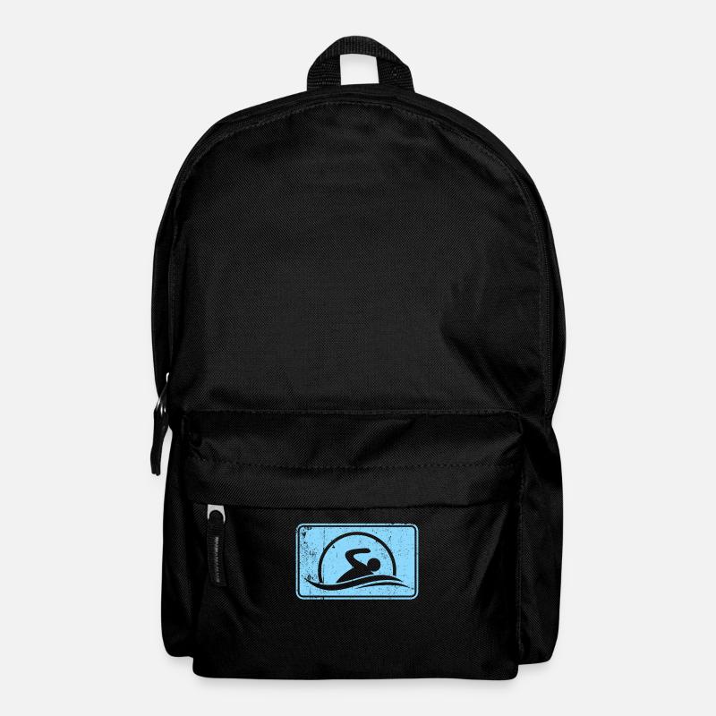 Logo du nageur nageur - Sac à dos - noir