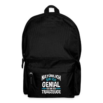 Trauzeuge Junggesellinnenabschied - Rucksack - Schwarz - Vorne