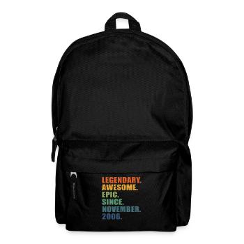 17. Geburtstag, November 2006, 17-jähriges Jubiläum - Rucksack - Schwarz - Vorne