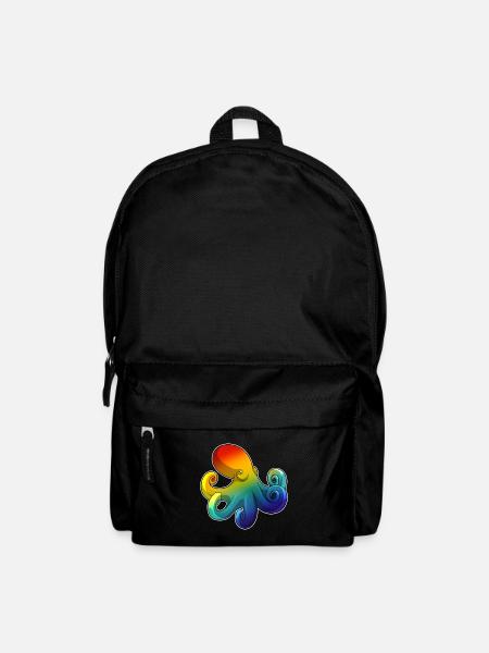 Pieuvre arc-en-ciel - Sac à dos - noir