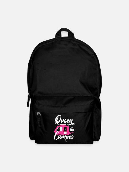 Camper Queen Women Girls Camping - Backpack - black
