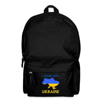 I Stand With Ukraine Flag - Ukraine Strong - Backpack - black - Front