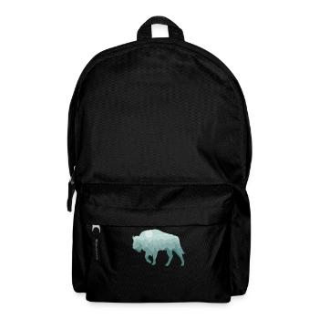 Bison Wisent Wald Natur Landschaft Geschenk - Rucksack - Schwarz - Vorne