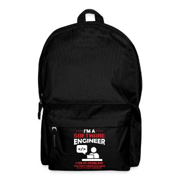 I'm a Software Engineer Software Developer - Backpack - black - Front
