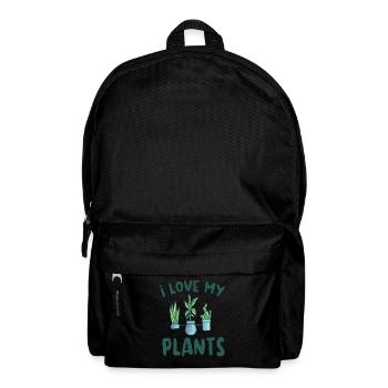 I love my plants gardener garden plant - Backpack - black - Front