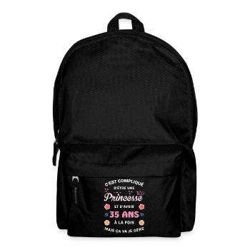 Cadeau 35 ans Princesse 35e Anniversaire Humour - Sac à dos - noir - Devant